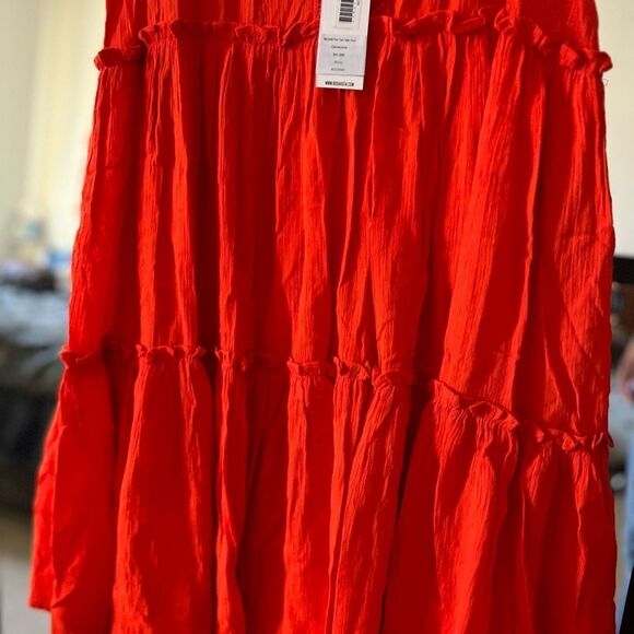 BB Dakota Tier Me Out red Dress crochet New with Tags - Picture 6 of 7